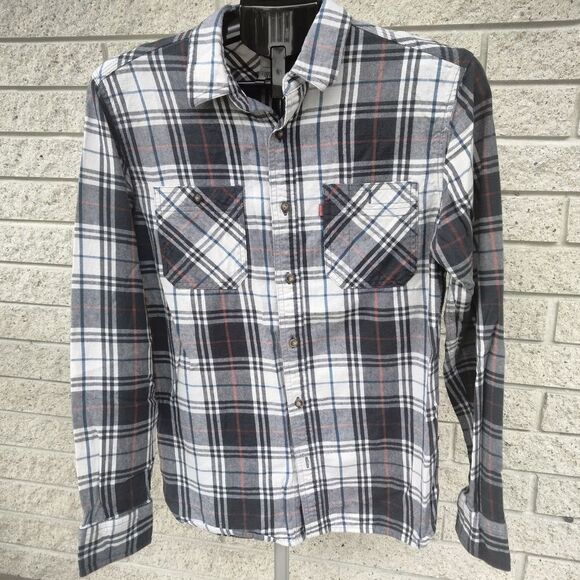 Levi's Flannel Plaid Button-Up Shirt 100% cotton - Picture 1 of 8